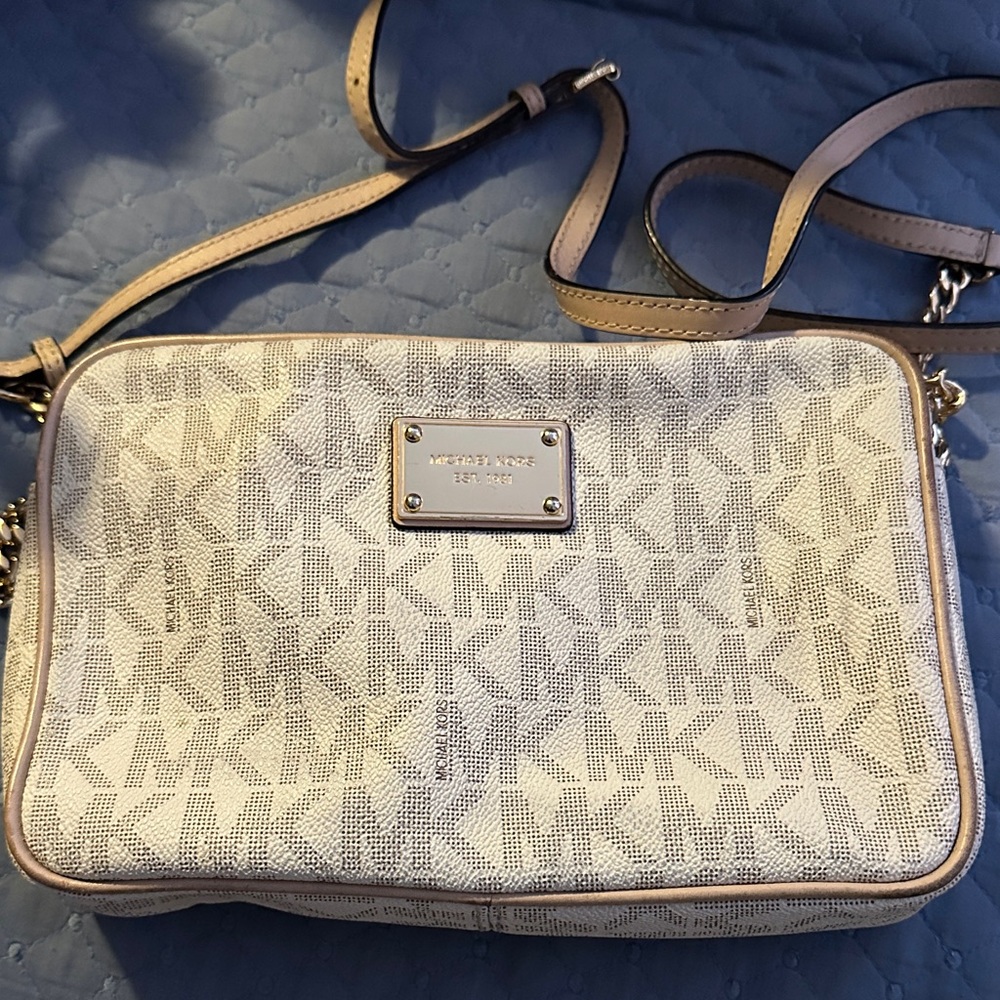 Michael Kors Light Tan Logo Crossbody